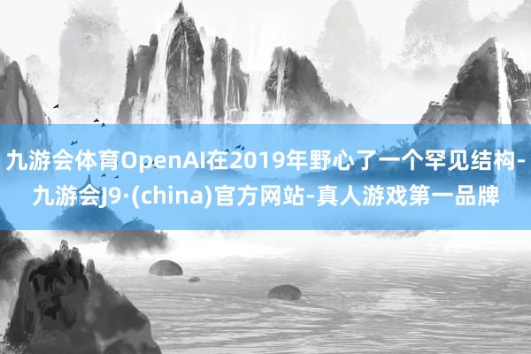 九游会体育OpenAI在2019年野心了一个罕见结构-九游会J9·(china)官方网站-真人游戏第一品牌