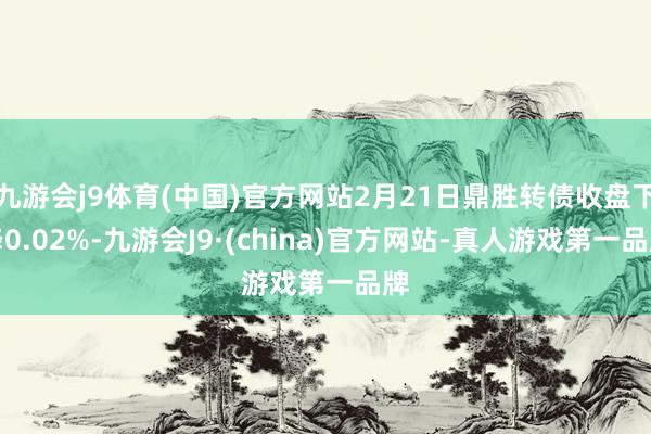 九游会j9体育(中国)官方网站2月21日鼎胜转债收盘下降0.02%-九游会J9·(china)官方网站-真人游戏第一品牌